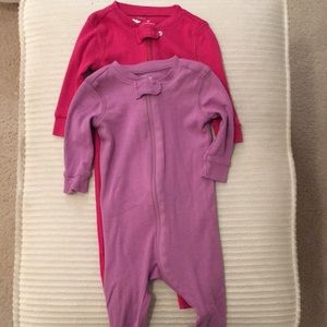 2 Primary Infant Girls Rompers 3 to 6 Month